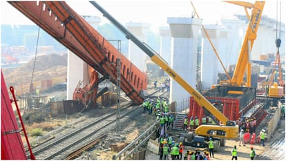 Rail traffic restored at accident site of bullet train project in Gujarat