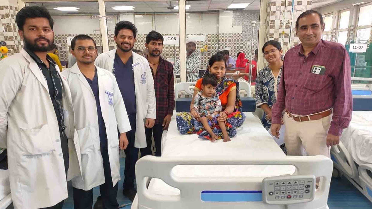 Kanpur: A ball-sized clump of hair was removed from the stomach of a three-year-old girl