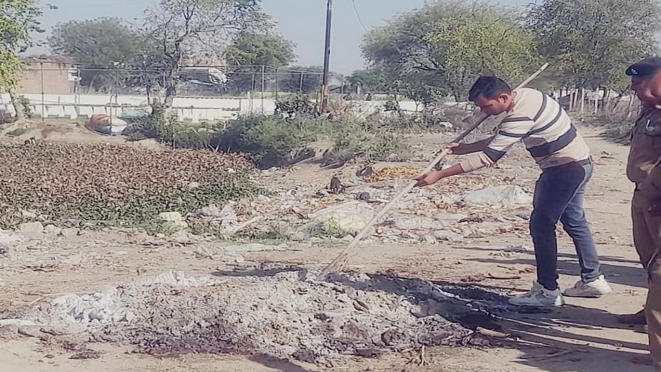 Bones taken out from burning pyre, questions raised on death of married woman