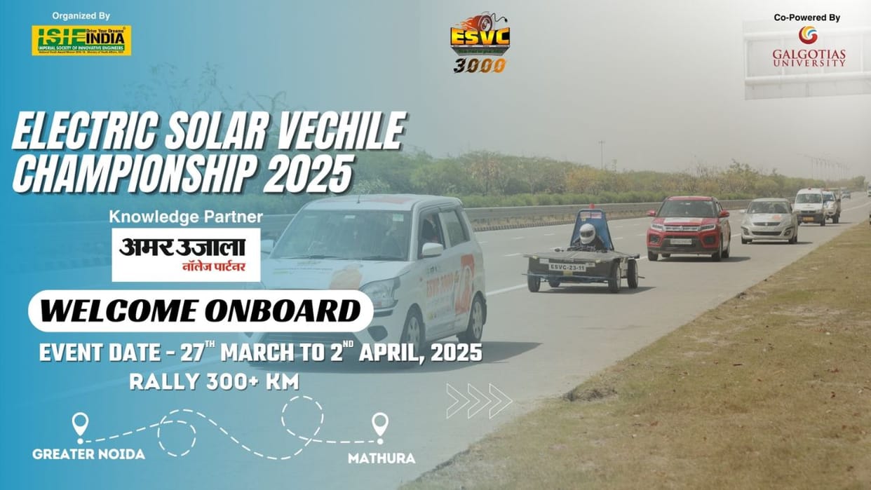 solar car and electric bike championship to be organized by isieindia at galgotias university to be first of i