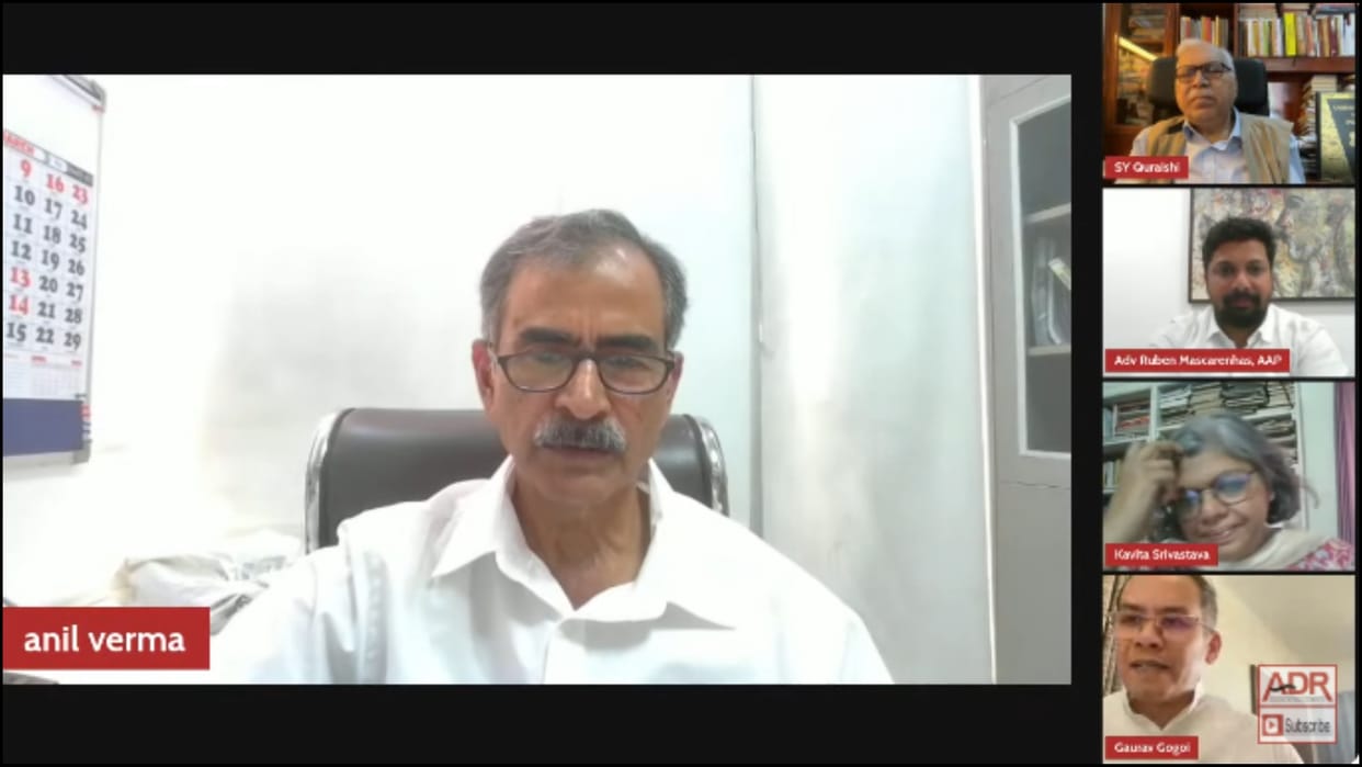 ADR webinar on 'Lawbreakers being the lawmakers: A paradox in Indian democracy' conclused.