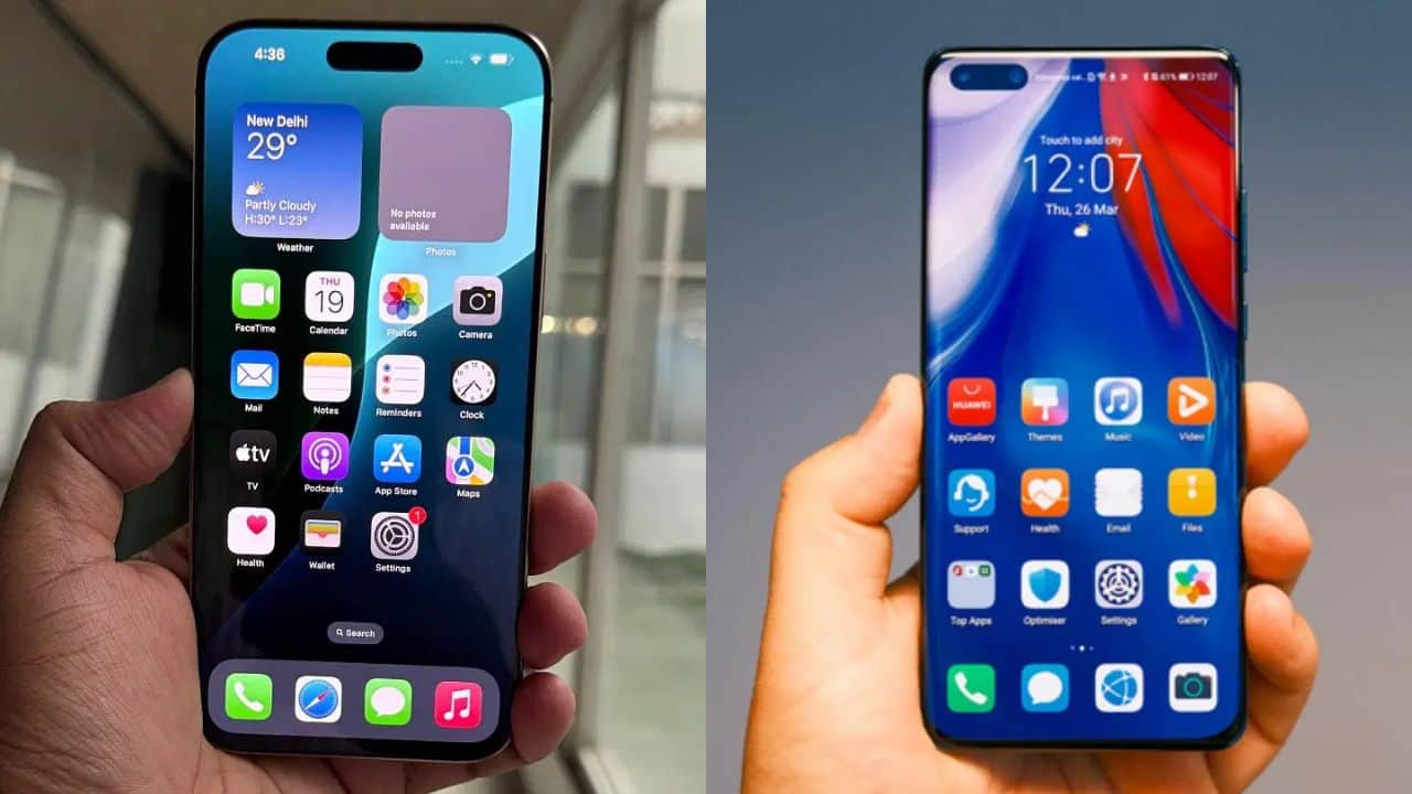 आईओएस और एंड्रॉइड साइड बाई साइड (सांकेतिक तस्वीर)