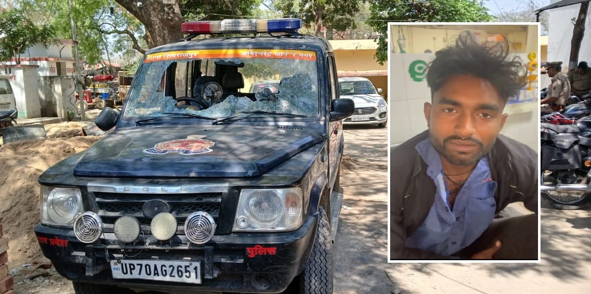 Diesel looters on the highway opened fire on police station incharge narrowly escaped one miscreant injured