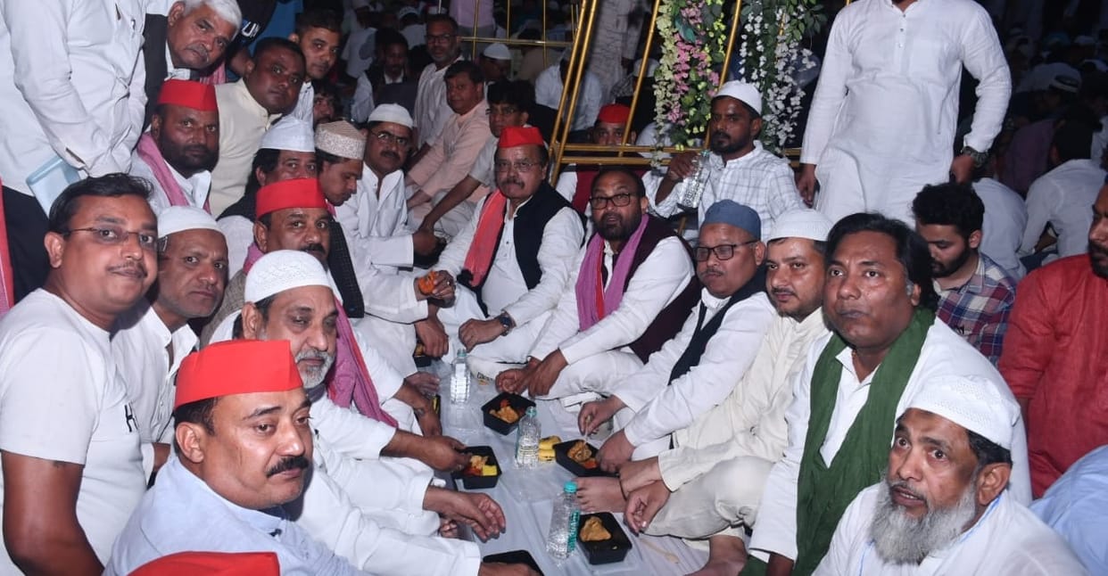 SP family gathered at PDA Roza Iftar Shyamlal Pal said BJP is insulting the great men of PDA