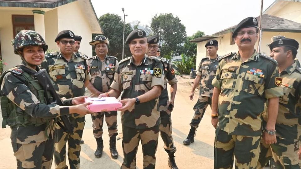 BSF ADG Ravi ghandi visited all women border posts of Tripura