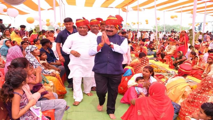 CG: मुख्यमंत्री कन्या सामूहिक विवाह योजना में 192 जोड़ों ने लिए सात फेरे,रीति-रिवाजों से दाम्पत्य बंधन में बंधे