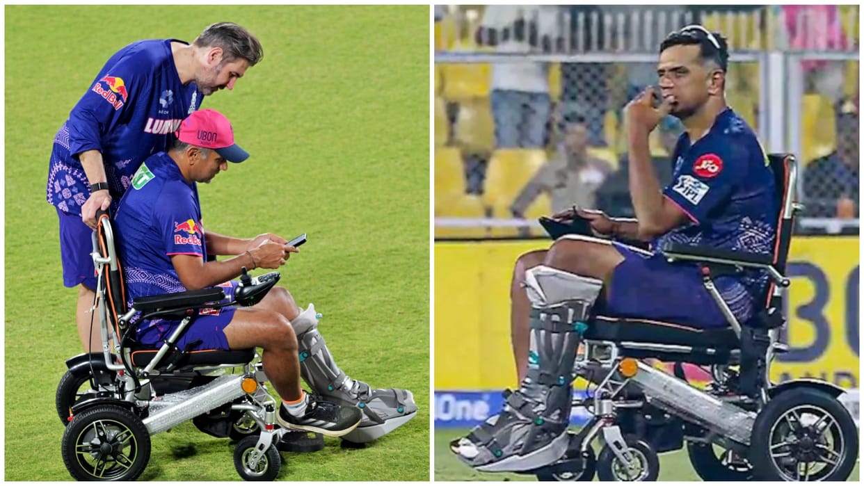 IPL 2025: 'Heartbroken', fans disappointed to see Rajasthan Royals coach Rahul Dravid on wheelchair, see photo