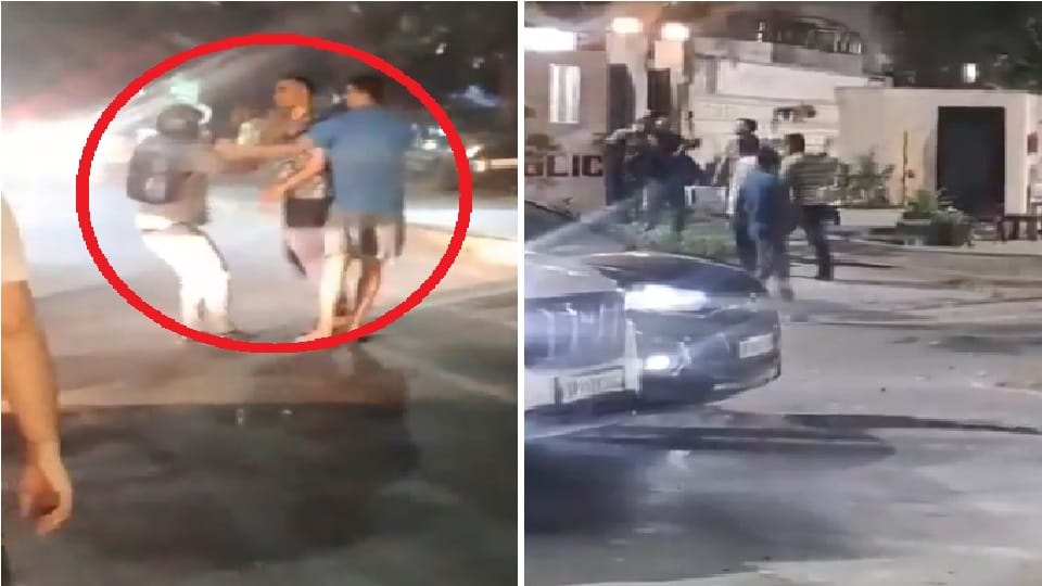 Fight outside Kumar Vishwas house