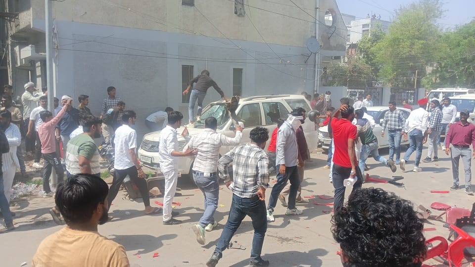 Attack on SP MP's house: Stone pelting vandalism two cases yetattackers were released at night