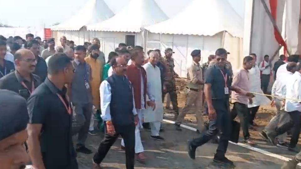 पीएम मोदी की सभा से पहले सीएम और डिप्टी सीएम ने लिया जायजा
