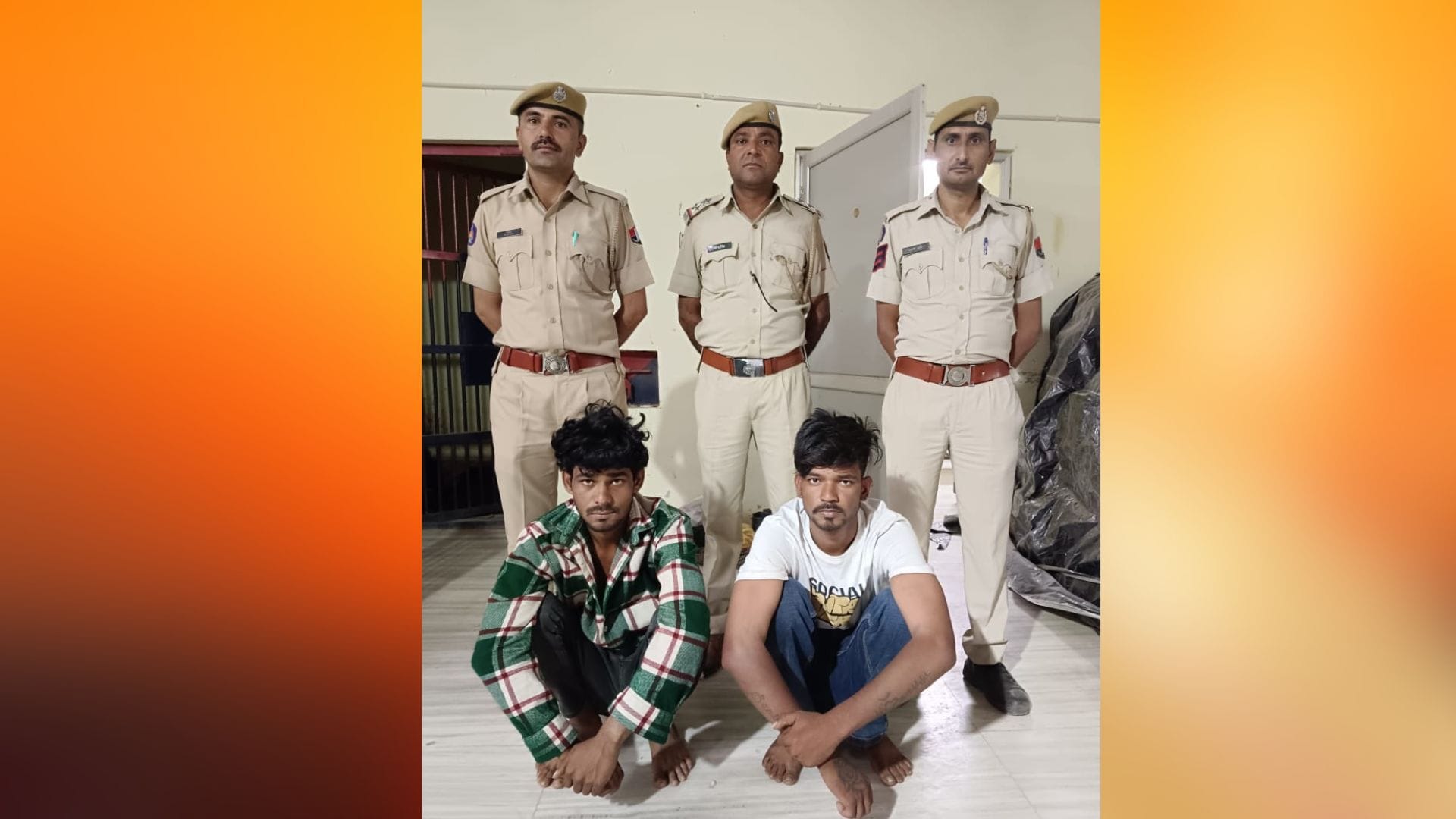 पुलिस की गिरफ्त में आरोपी