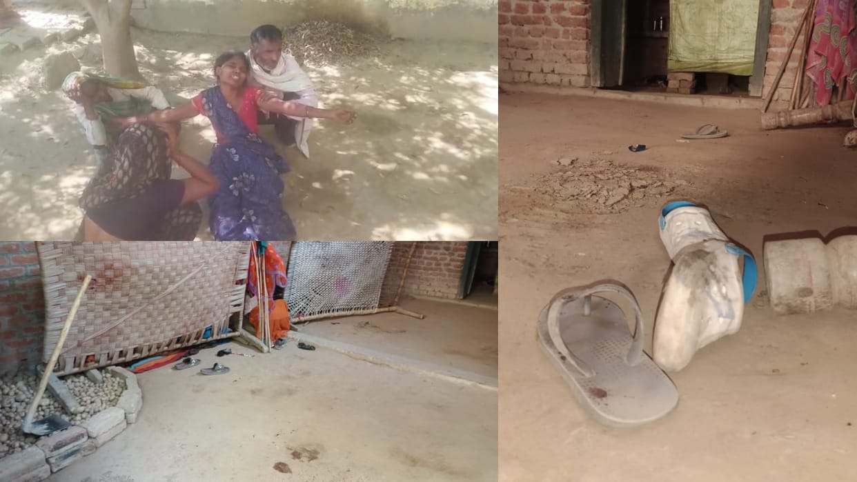 shahjahanpur murder news father slit the throats of four children with knife then hanged himself
