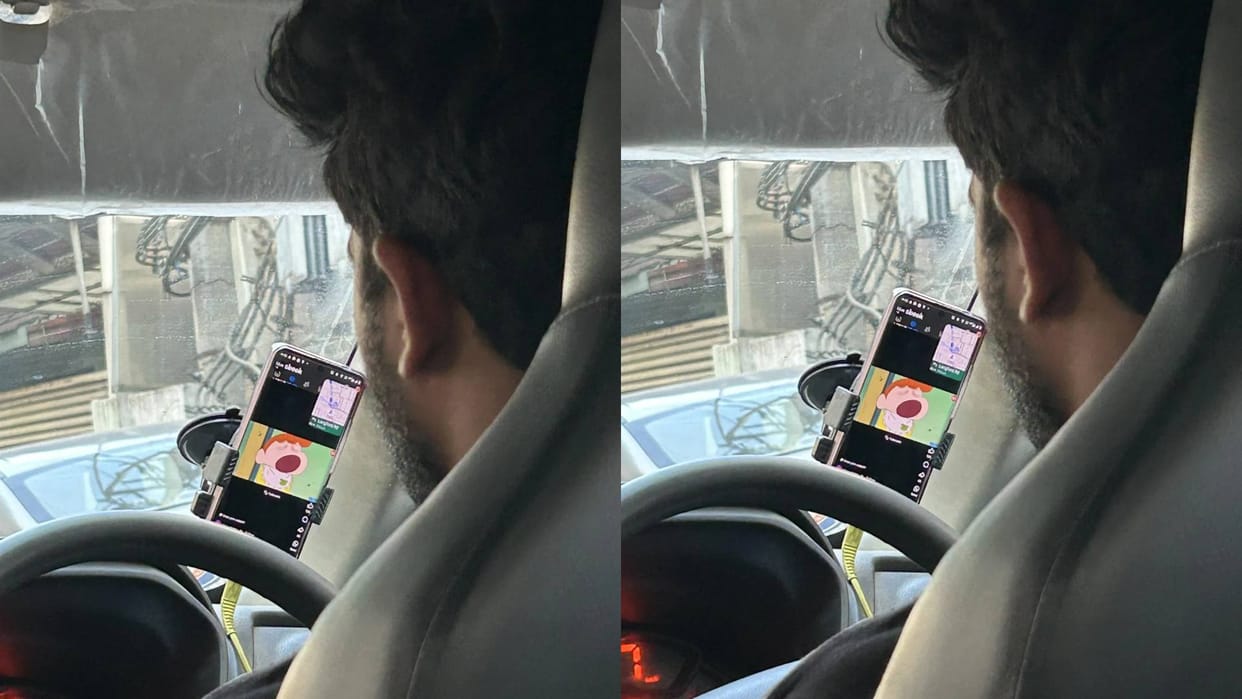 Cab driver caught watching Shin-Chan cartoon instead of Google Map Post goes viral on Internet