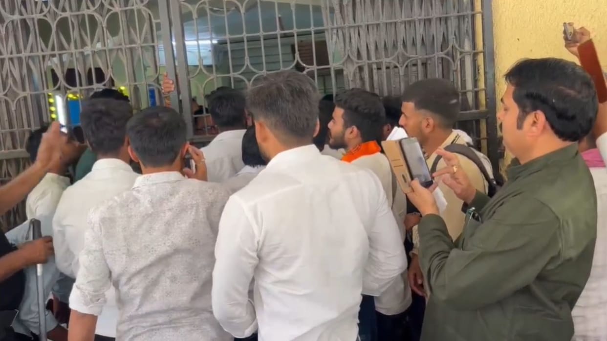 PU students protested kept the main gate of the administrative building closed for three and a half hours