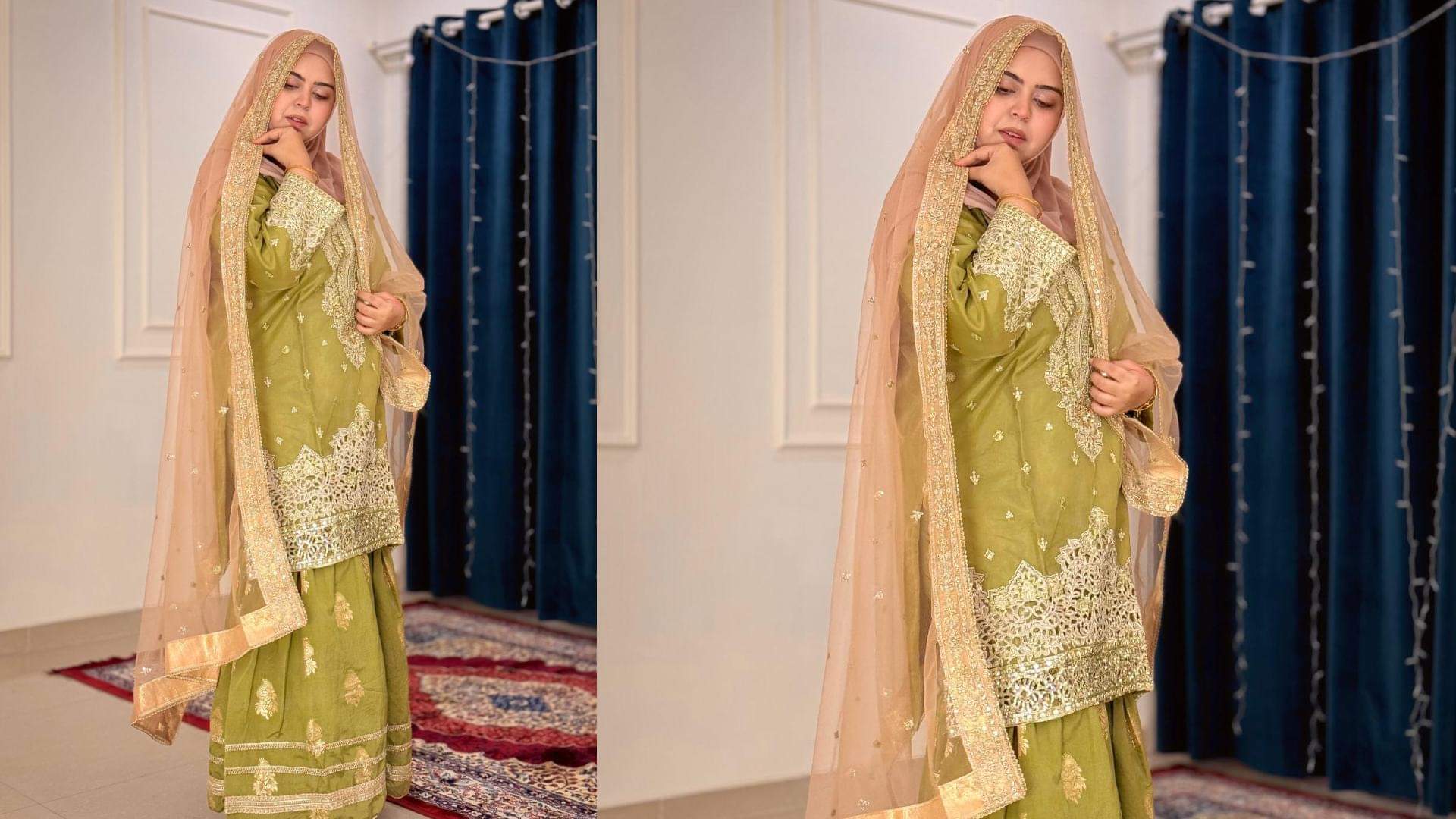 Eid 2025 Saba khalid Ibrahim hijab looks for eid festival