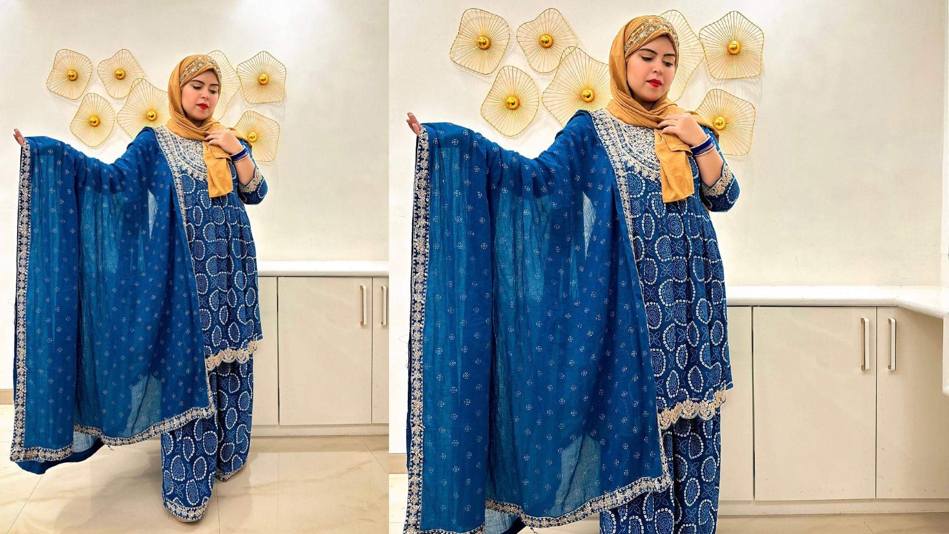Eid 2025 Saba khalid Ibrahim hijab looks for eid festival