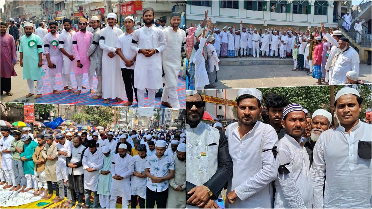 Bihar News: Muslims protest against Waqf Bill by wearing black bands in Begusarai; JDU supports, Giriraj Singh