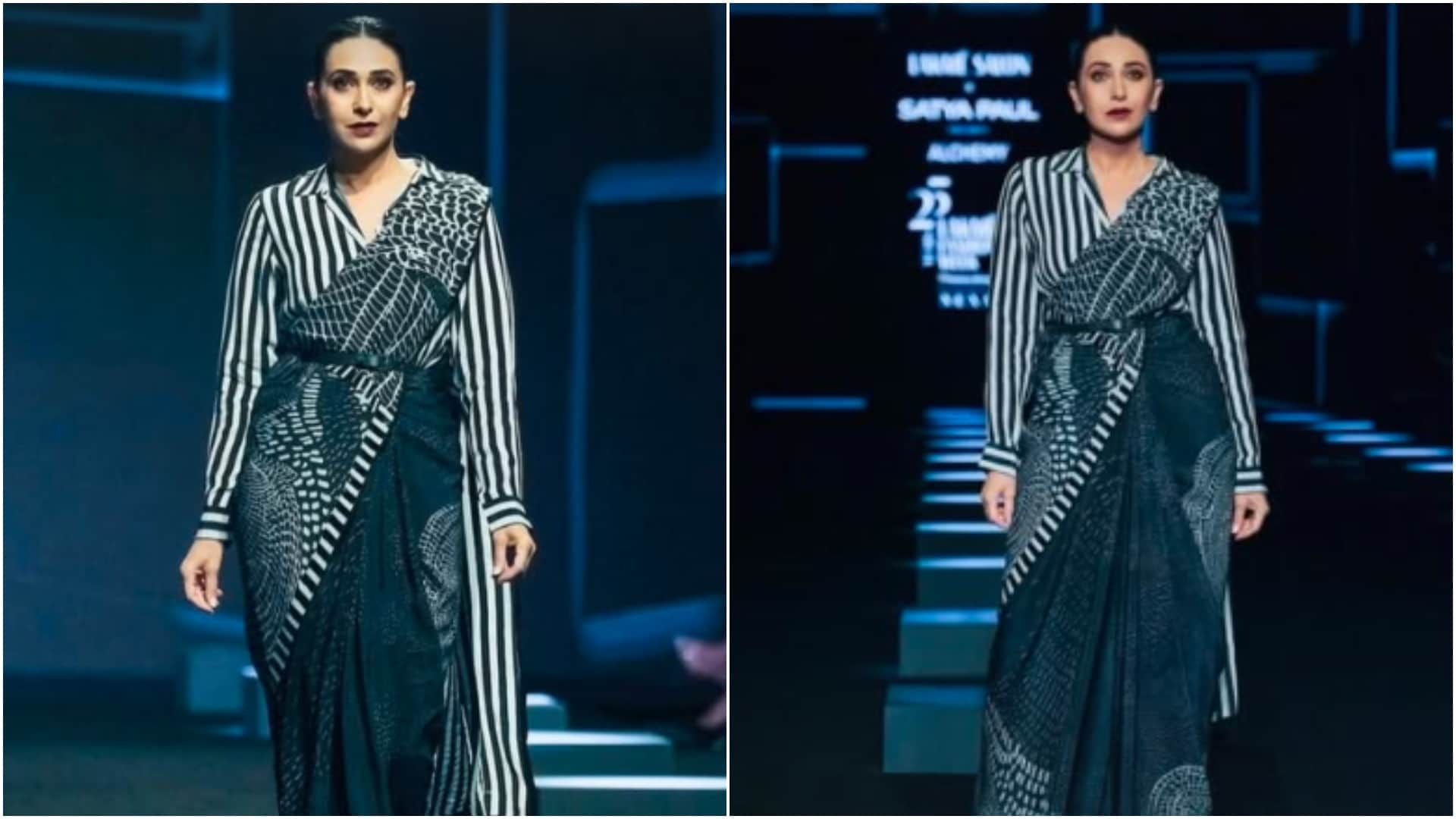 Karishma kapoor Nushrratt Bharuccha Prosenjit Chatterjee Leander Paes ramp walk in fashion show