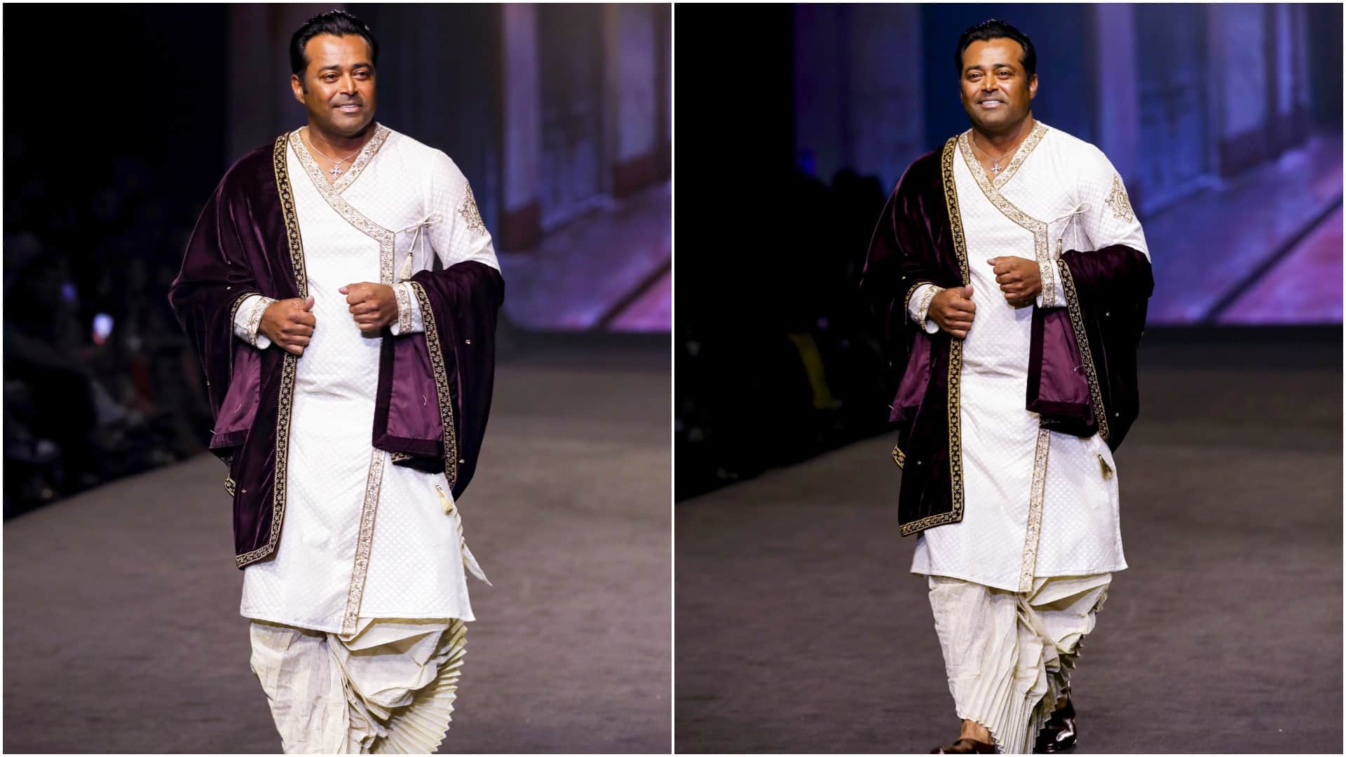 Karishma kapoor Nushrratt Bharuccha Prosenjit Chatterjee Leander Paes ramp walk in fashion show