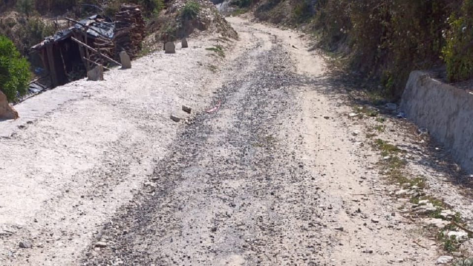 People are troubled due to bad condition of road in harem ramaila road champawat