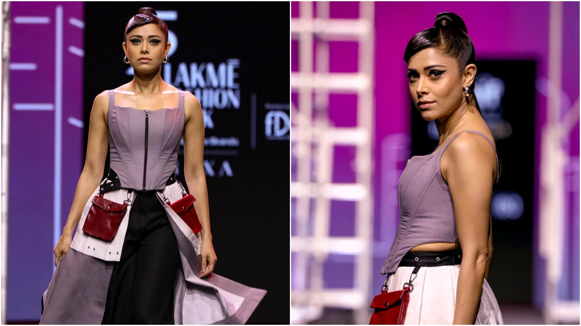 Karishma kapoor Nushrratt Bharuccha Prosenjit Chatterjee Leander Paes ramp walk in fashion show