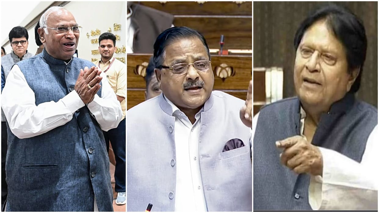 Ruckus in Rajya Sabha over SP MP statement on Rana Sanga BJP adamant on Ramji Suman Mallikarjun Kharge apology
