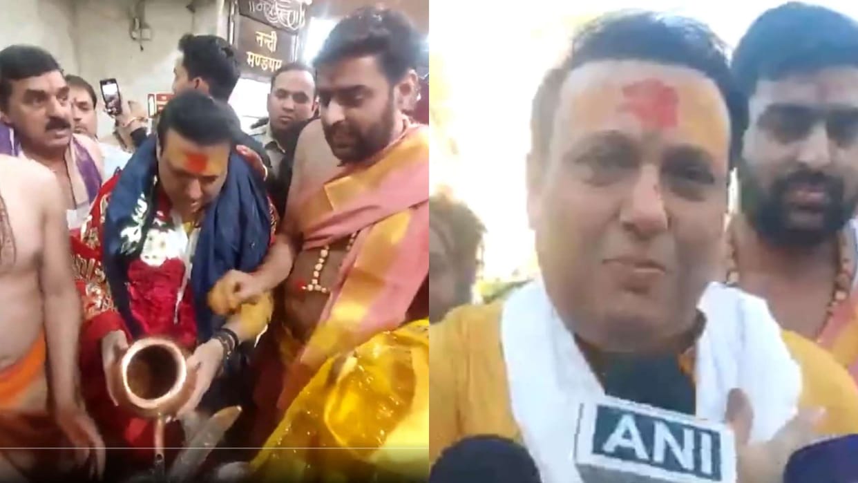 Govinda Reached to ujjain and did pooja says fire by gun but god save me