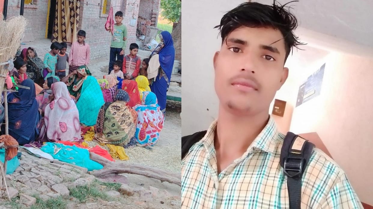 young man committed suicide by jumping in front of train in bhadohi