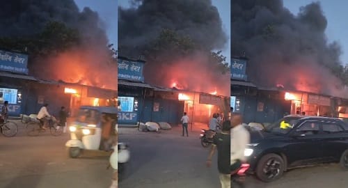 Kanpur Fire Fire broke out in a salt factory and a beer shop vehicle could not reach narrow street