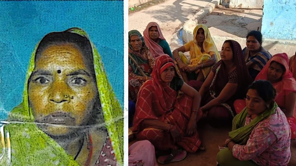 Son killed his mother by hitting her with a grinding stone for not selling land IN Auraiya