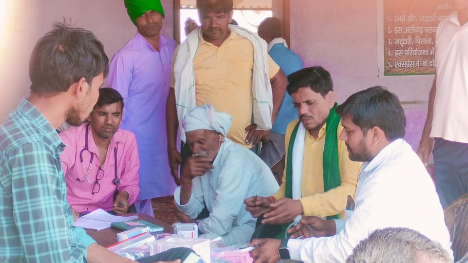 Health check-up of protesting farmers was done