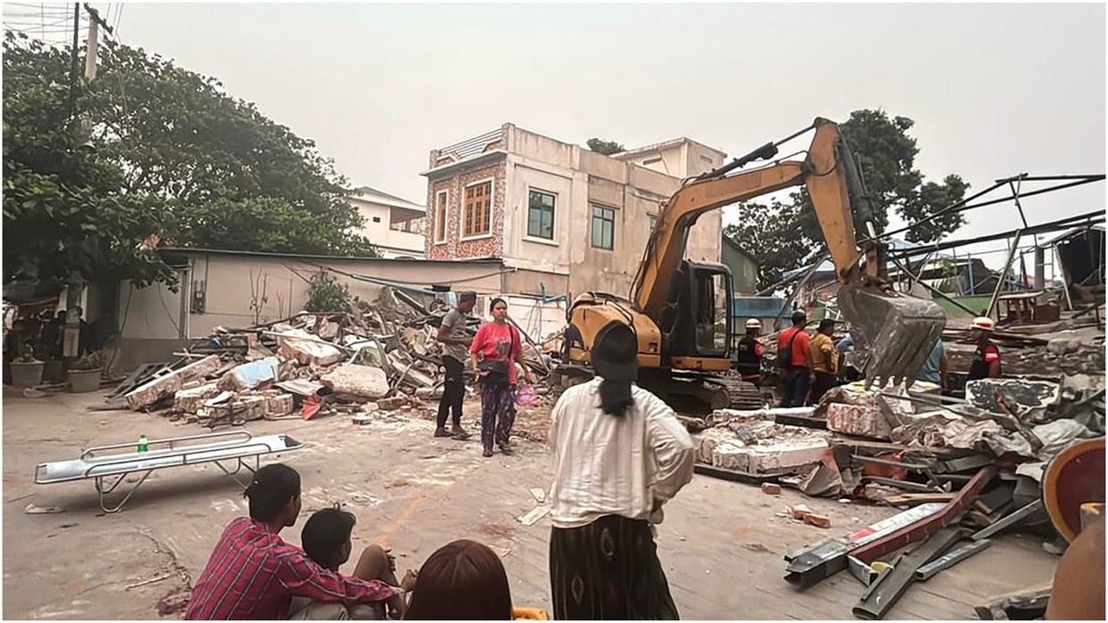 Over 5 magnitude aftershock hit 13 miles northwest of Mandalay in Myanmar Updates