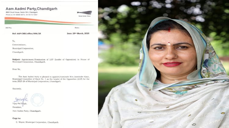 Aap Made Councillor Jaswinder Kaur The Leader Of Opposition In Chandigarh – Amar Ujala Hindi News Live