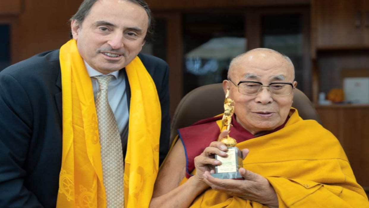 Tibetan spiritual leader Dalai Lama receives Gold Mercury Prize for Peace