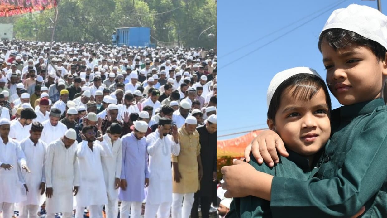 Eid celebration in many districts in Uttar Pradesh.