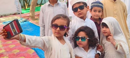 Eid celebration in many districts in Uttar Pradesh.
