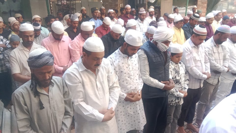 Eid Ul Fitr People pray for peace after offering Eid prayers in Haryana
