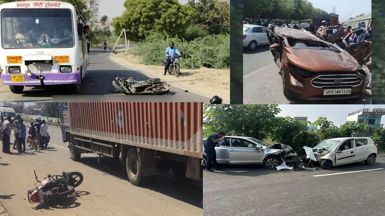 Kanpur has the highest number of road accidents and deaths in the state in five years