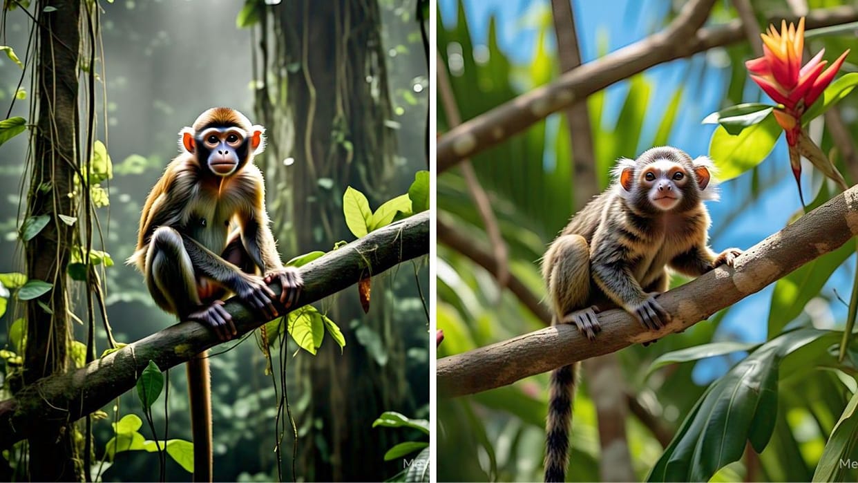 Himachal Spider monkeys from America and Macaw birds from Philippines Bankhandi Kangra