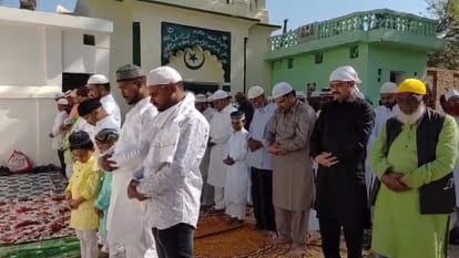 Eid celebration in many districts in Uttar Pradesh.