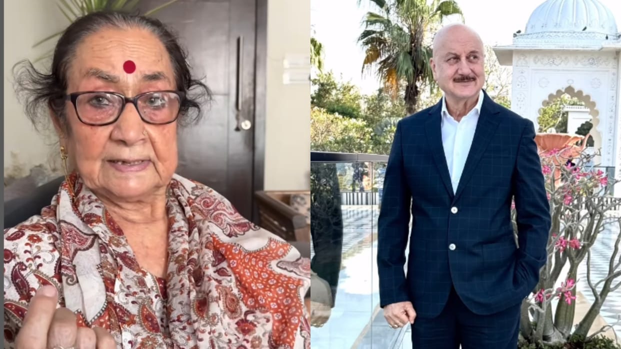 Anupam Kher Mother Dulari praised His Movie vijay 69 actor shares lovely Moments on social media