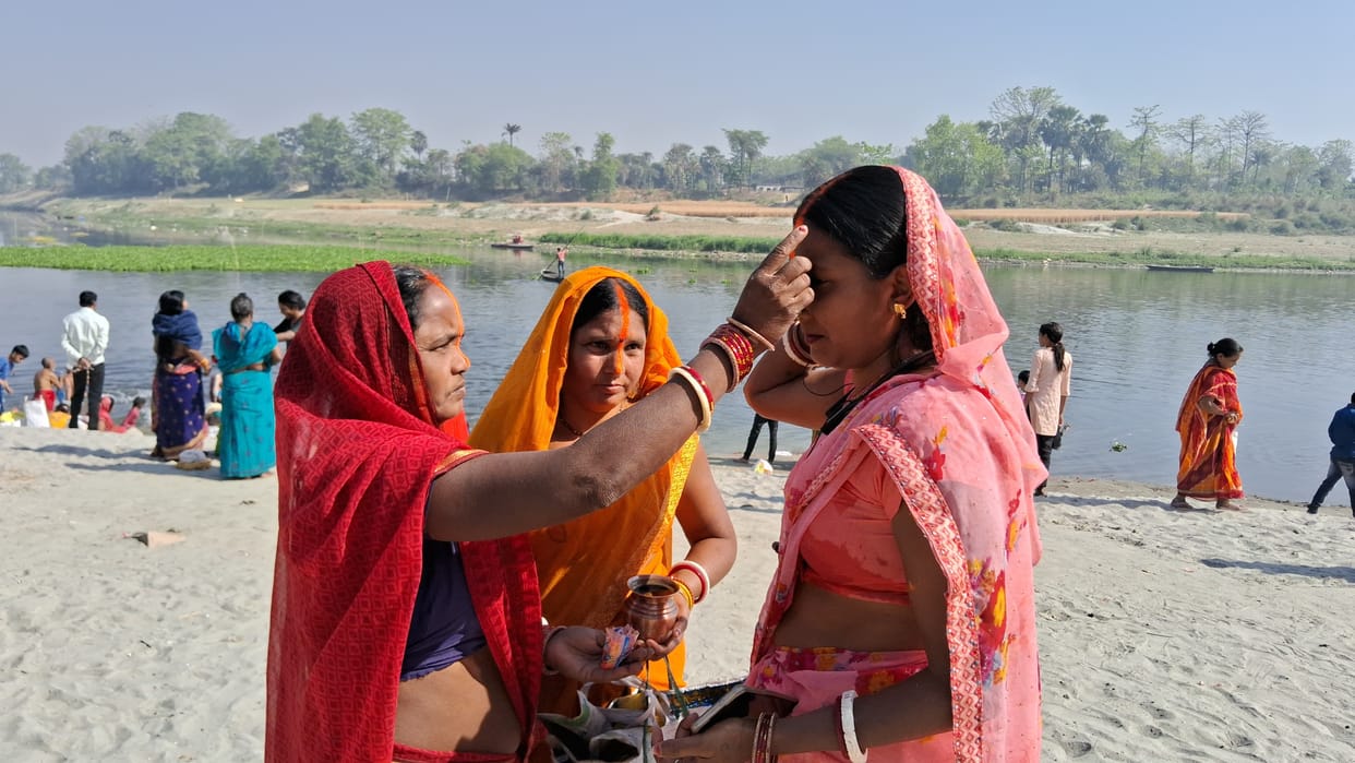 Muzaffarpur Bihar news :four day chhath pooja begin today with nahaye khaye enthusiasm among devotee