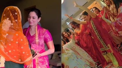 Tamannaah Bhatia recently hosted Mata Ki Chowki during Navratri amid breakup Rumours Vijay Varma