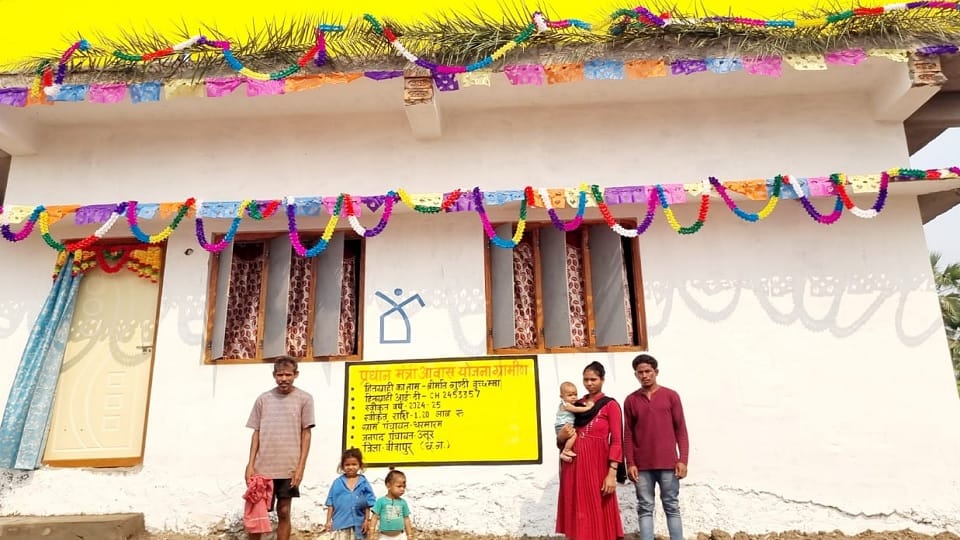 picture of the village changed after the camp was set up permanent housing was built for the first time in Dha