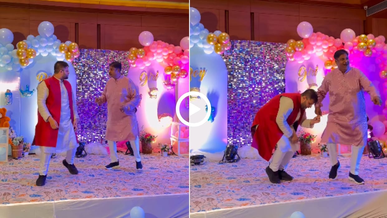 Father and son danced on stage in joy of becoming a father video went viral