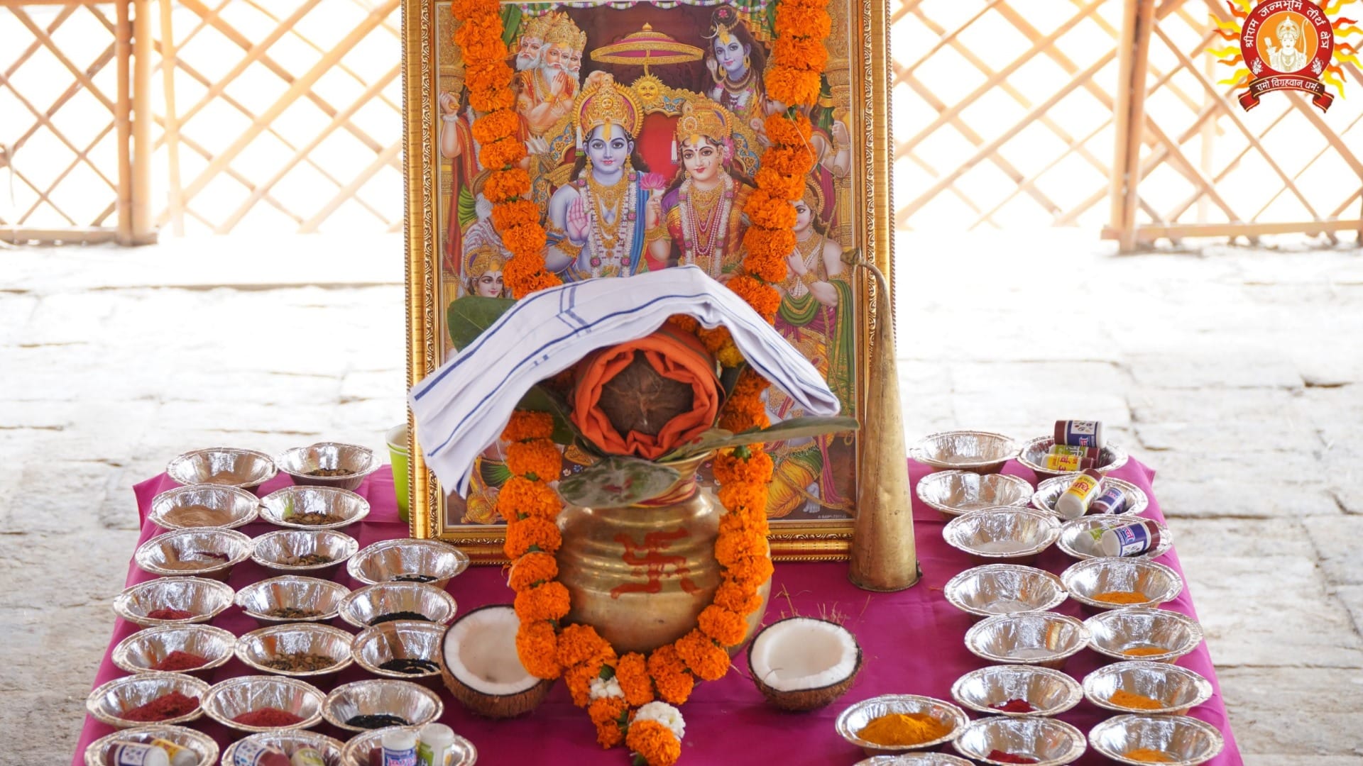Ayodhya: Kalash Pujan of Shriram Temple.