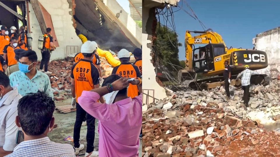 family Six members died in Gujarat firecracker warehouse blast relatives left for Madhya Pradesh with bodies