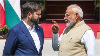 पीएम मोदी के साथ चिली के राष्ट्रपति