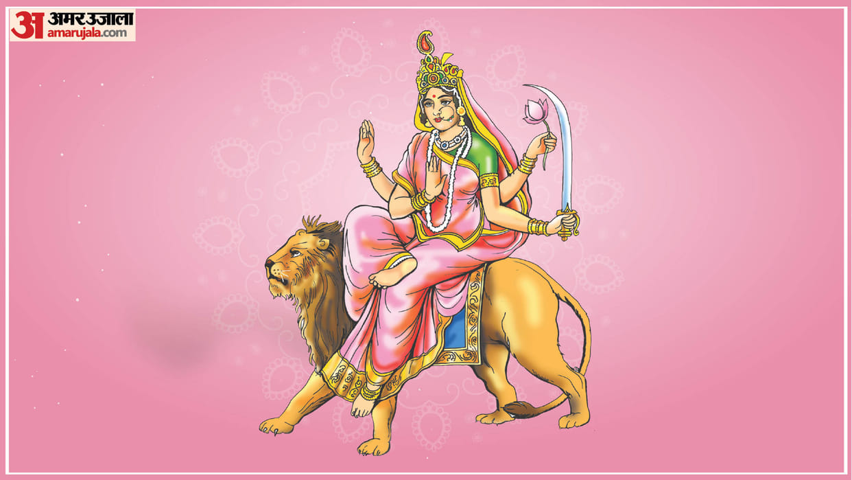Happy Chaitra Navratri 2025 Wishes in Hindi Quotes Navratri Images Day 6 maa katyayani