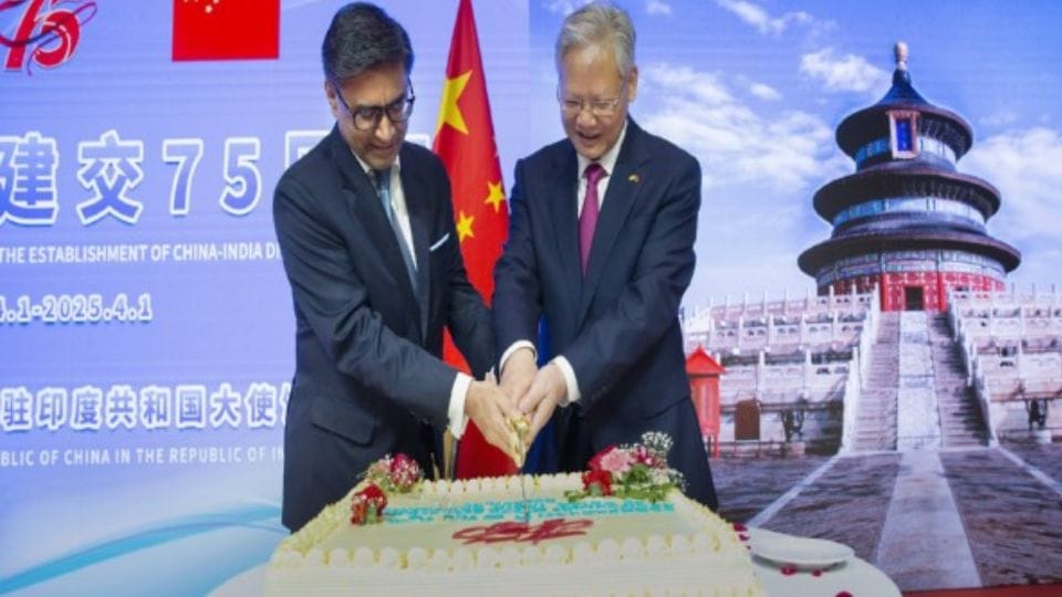 Chinese envoy says take bilateral relations forward On India China diplomatic relations 75th anniversary